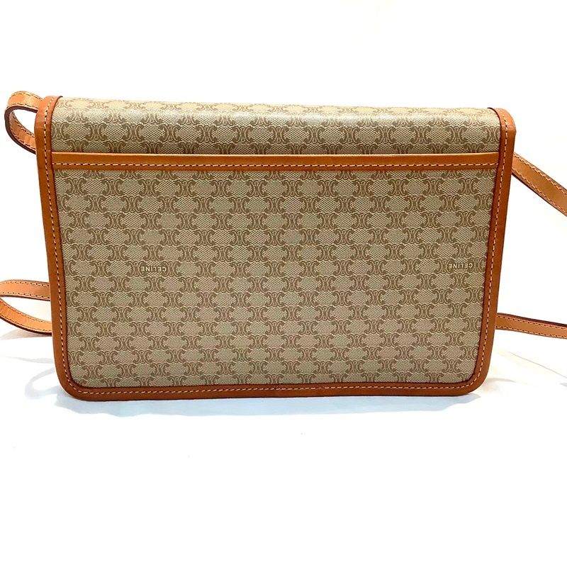 CELINE セリーヌ マカダム クラッチバッグ レザー PVC ブラウン系 CELINE - CELINE セリーヌ M13 セカンドバッグ クラッチバッグ