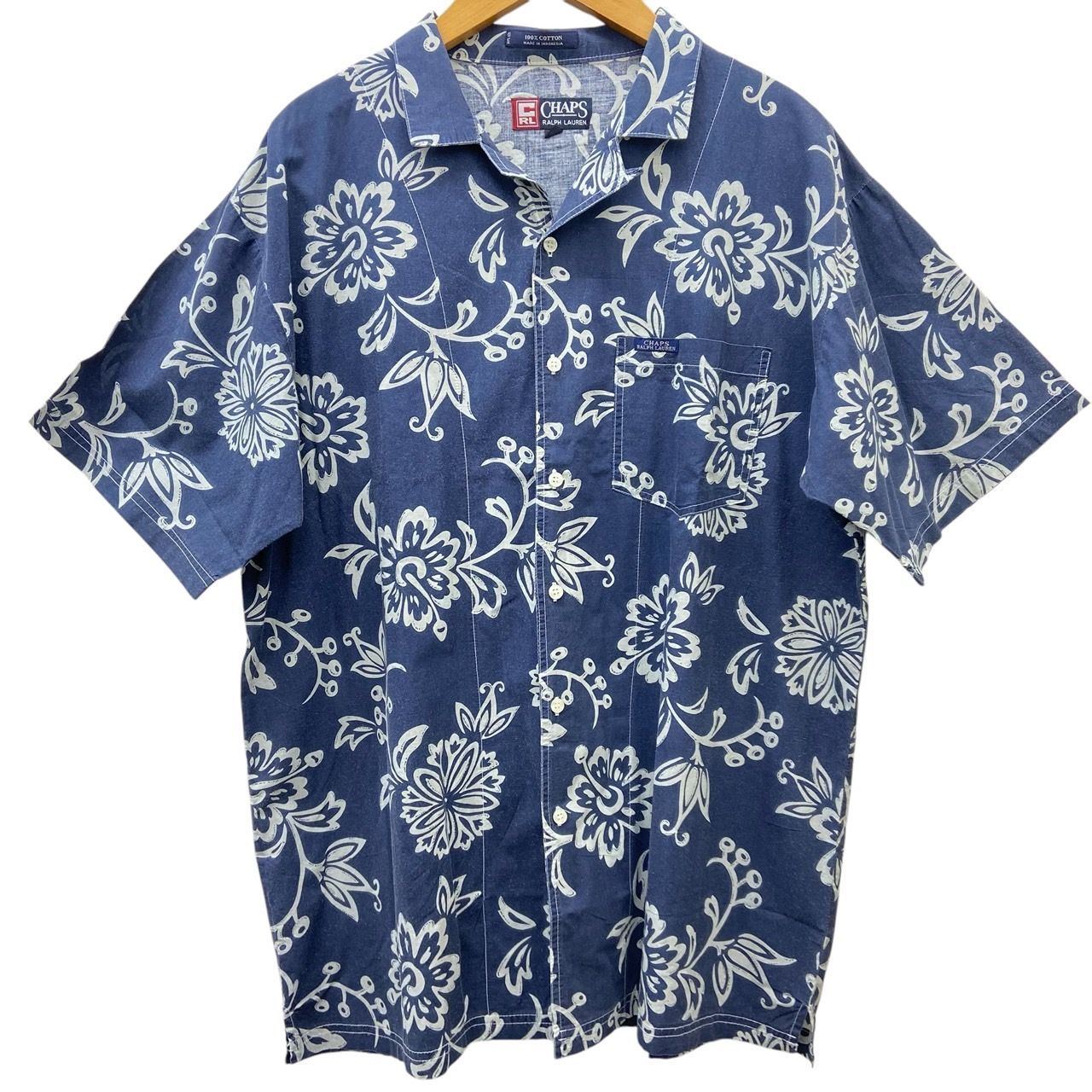 90年代　ラルフローレン RalphLauren CHAPS キューバシャツ ヴィンテージ 90s CHAPS チャップス Polo Ralph Lauren ポロラルフ