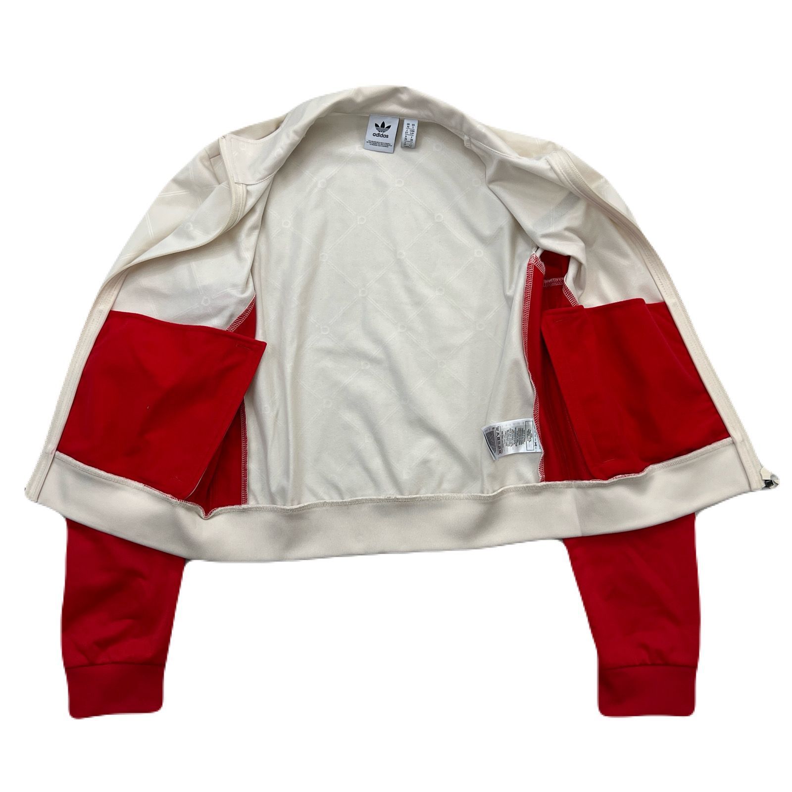 adidas トラックジャケット レディース OT ホワイト レッド 【 人気の