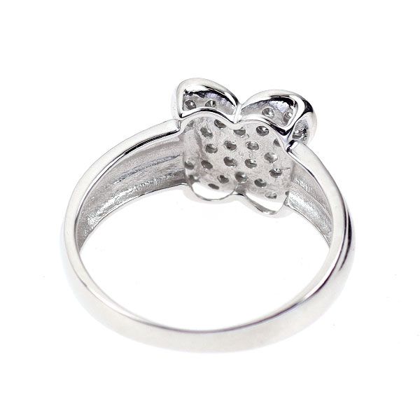 【viverly様】4.00ctダイヤモンド　パヴェセッティングリングK18WG ダイヤモンド K18リング(計0.45カラット/テーパーバケット