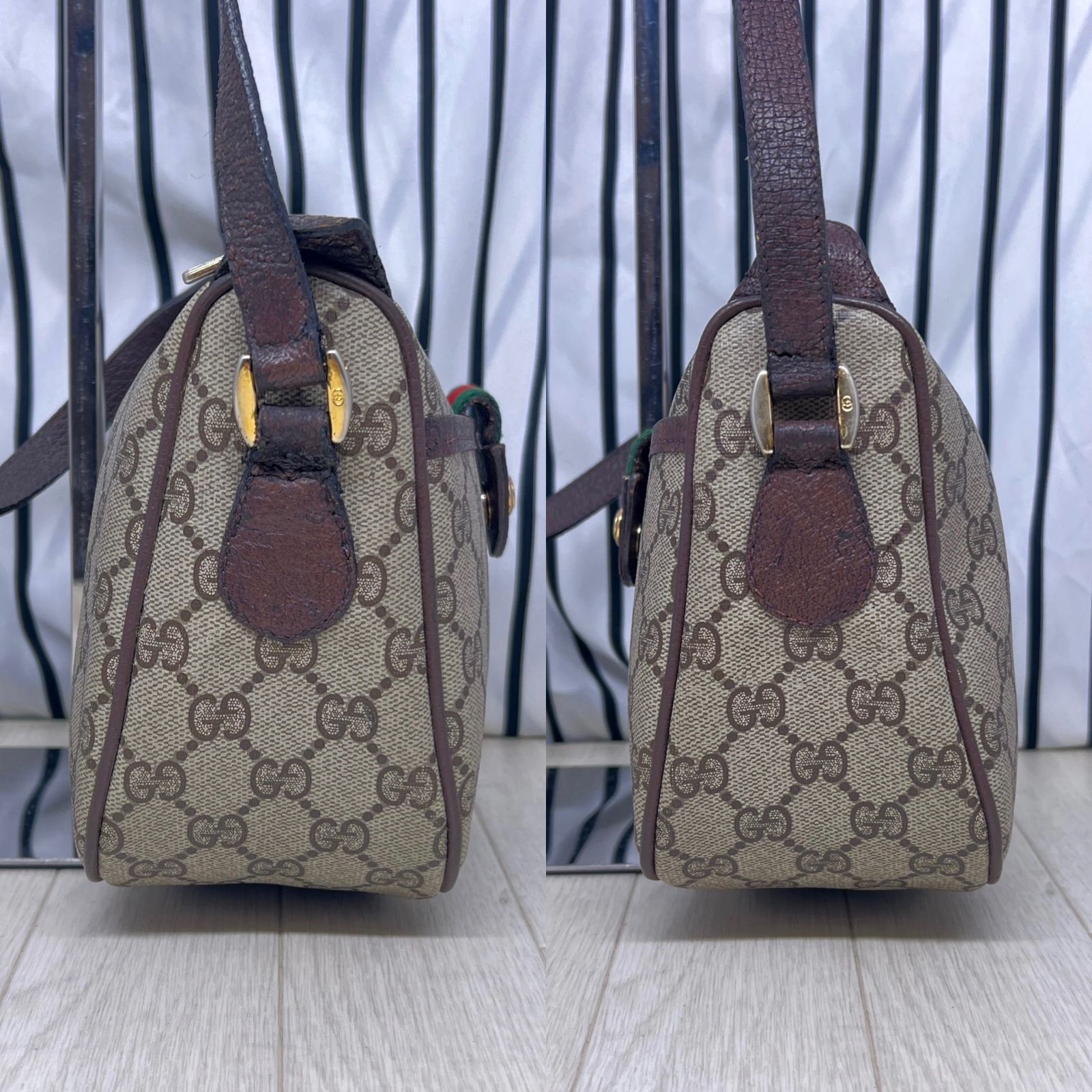 格安】GUCCI オールドグッチシェリーラインPVC斜めがけショルダー