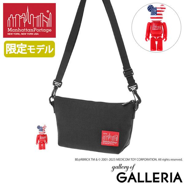 日本正規品 マンハッタンポーテージ ショルダーバッグ レディース メンズ Manhattan Portage BE@RBRICK ベアブリック MP6020BE@RBRICK23 Black