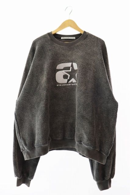 アレキサンダーワン ALEXANDER WANG スポーティーロゴ クルーネック スウェット トレーナー UCC1231576 L グレー ブランド古着ベクトル AA 250619