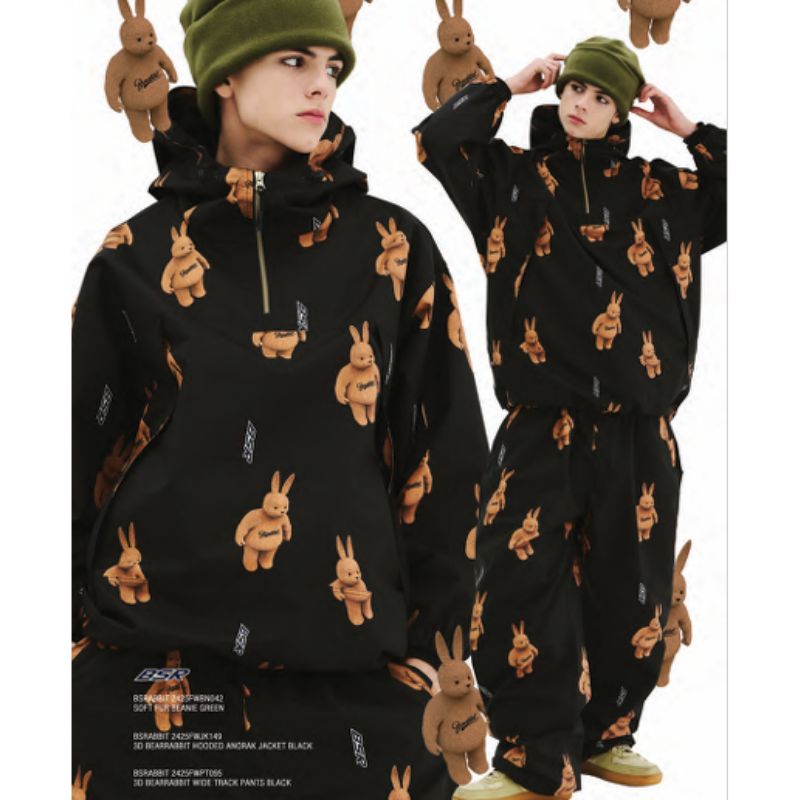 BSRABBIT ビエスラビット ウェア PP STRETCH HOODED JKT 23-24 FOG