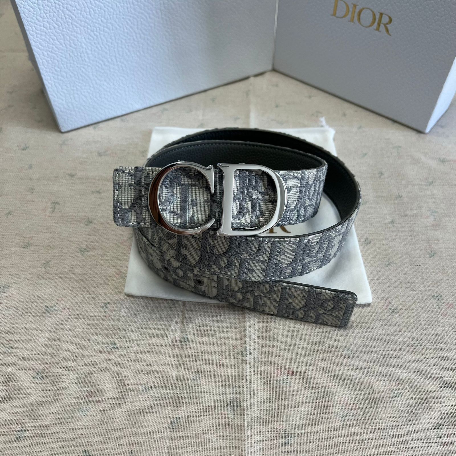 Amazon | [クリスチャンディオール] ベルト Saddle 20mm レザー