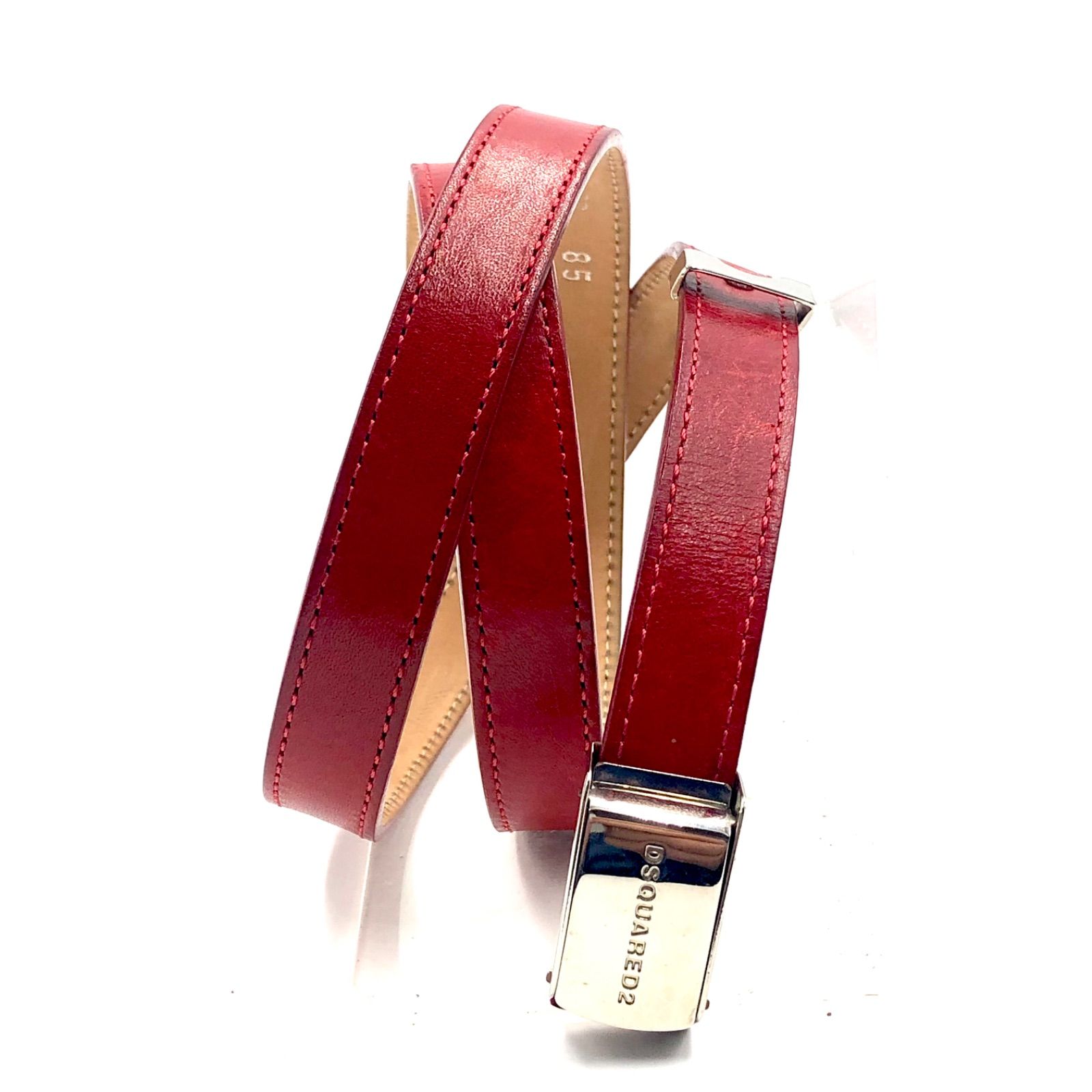 □美品□DSQUARED2 ディースクエアード ベルト レザー 本革 ナロー