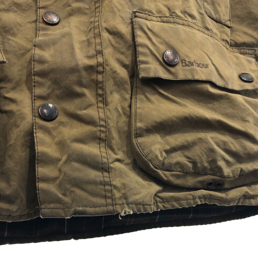 2000年代～ Barbour バブアー Moorland ムーアランド オイルドジャケット 防寒 カーキ (メンズ XL相当) 中古 古着 P6381 2000年代～ Barbour バブアー Moorland ムーアランド オイルド