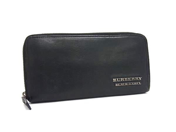 BURBERRY BLACK LABEL 財布 ラウンドファスナー バーバリー ブラック