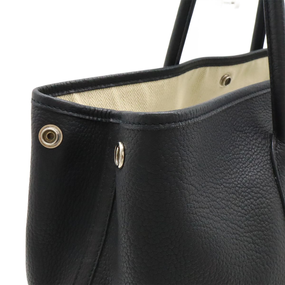 ❣️Daiさま専用HERMESガーデンパーティーPM ブラック✨トートバッグ刻印I HERMES エルメス ガーデンパーティPM トートバッグ レザー