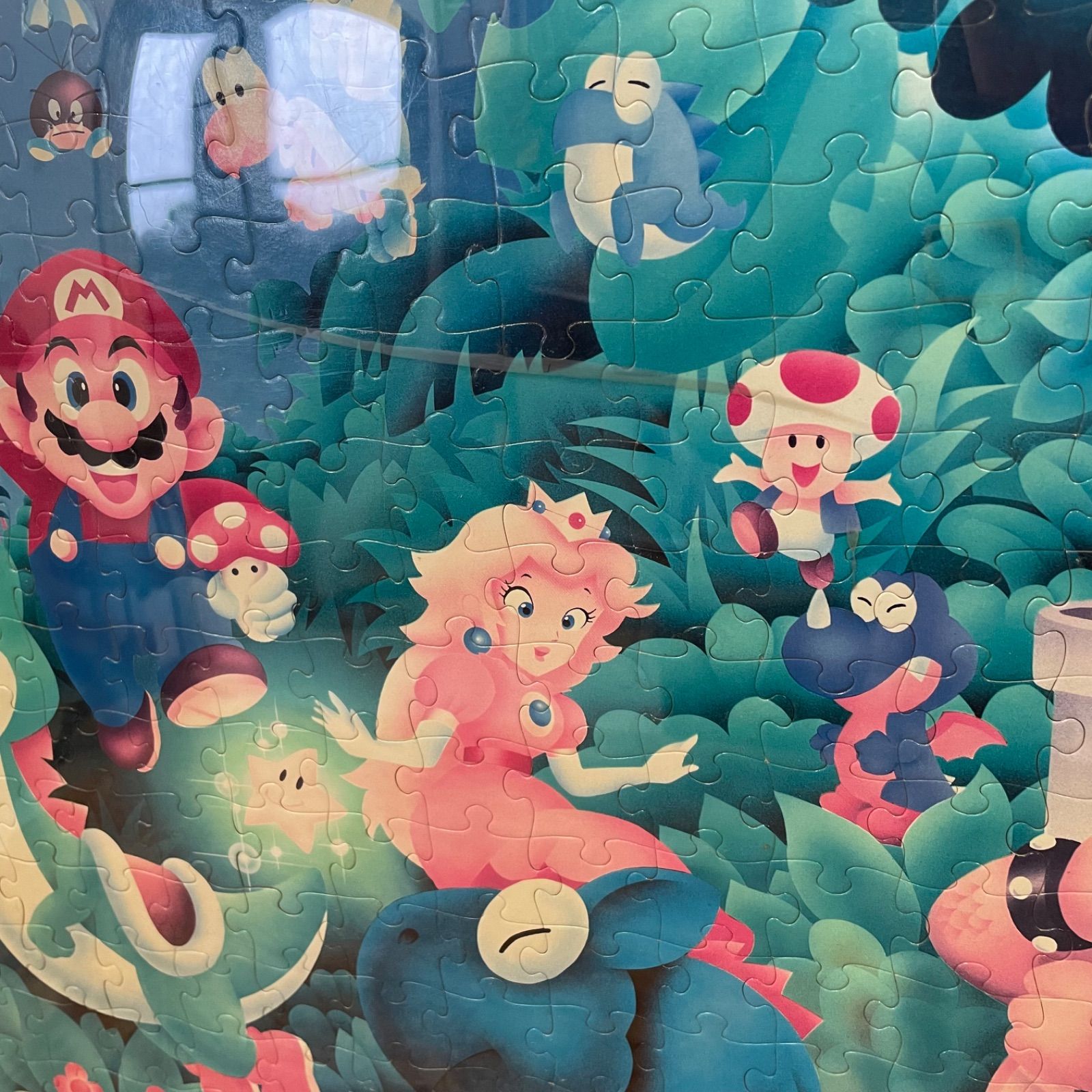昭和レトロ スーパーマリオ パズル完成品 額付き 53cm×75cm