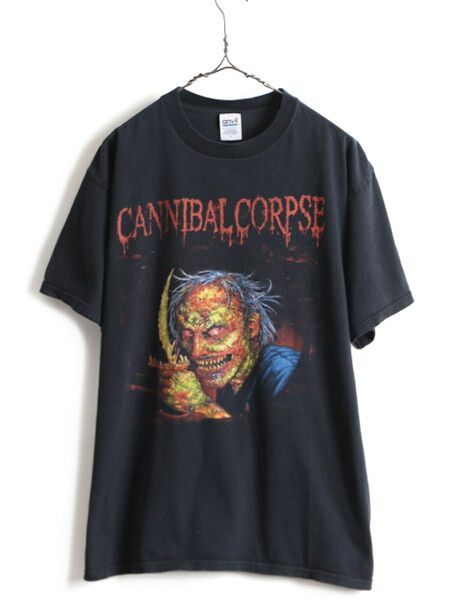 00s 人気 黒 □ Cannibal Corpse 2006 ツアー 半袖 T - クーポン配布中