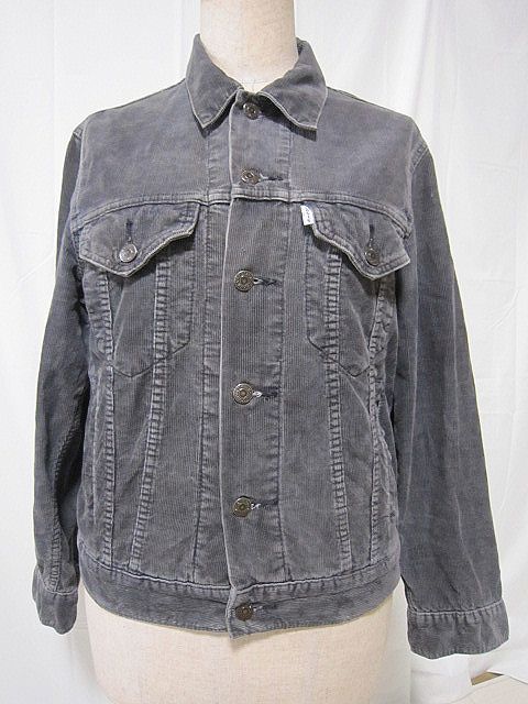90年代 リーバイス Levi s 70503 トラッカージャケット コーデュロイ ジャケット メンズS グレー系 ヴィンテージ 古着 MO10064IKE Shops 匿名配送