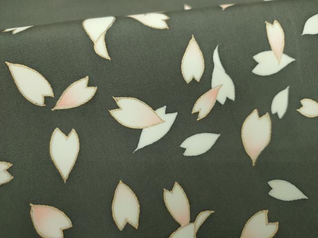 平和屋着物○塩瀬 九寸名古屋帯 舞桜 金彩 正絹 逸品 DAAS3568ps