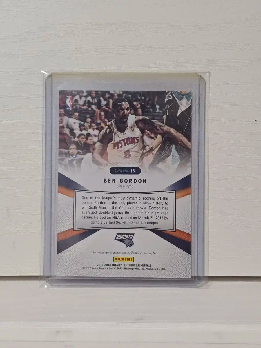2012 Panini パニーニ ベン ゴードン オート