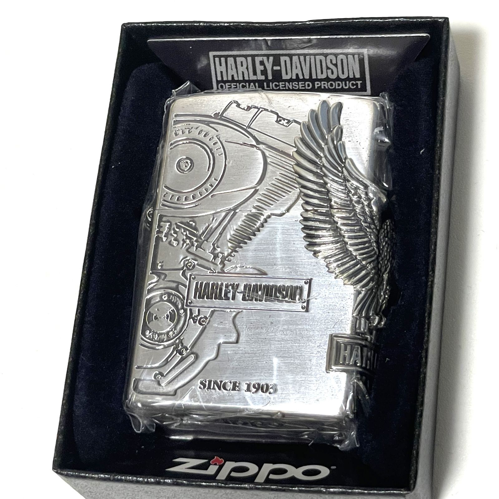 ZIPPO ハーレーダビッドソン シルバー ビッグメタル ジッポ ライター-