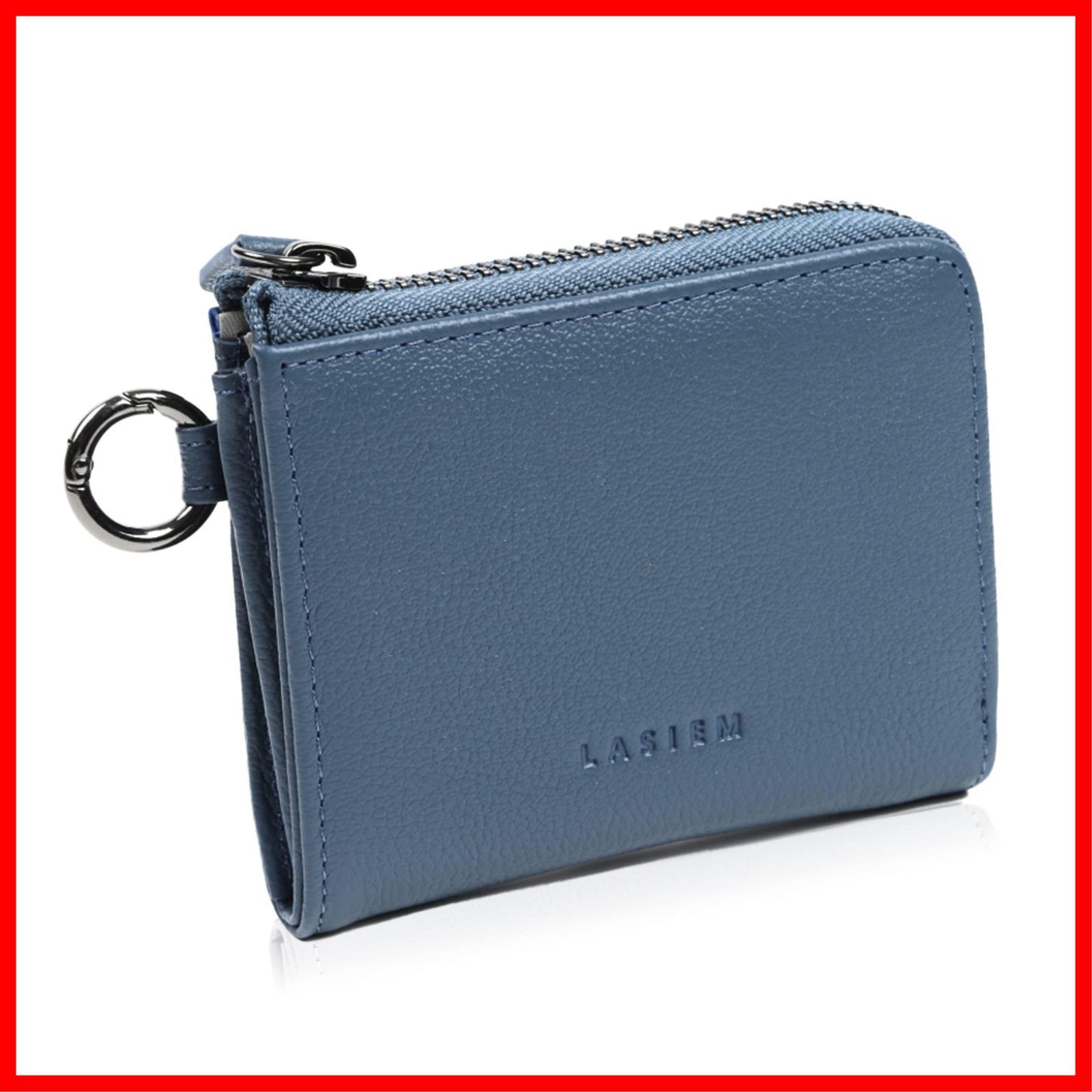 【在庫処分】LASIEM [ラシエム] 財布 ミニ財布 コインケース メンズ カードケース 「時短構造」 コンパクト 小さい財布 （ブルー）