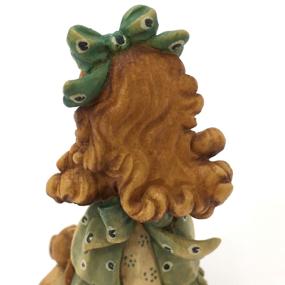 ○アンリ人形 少女 子犬 木彫り SarahKay サラ・ケイ 全高11cm