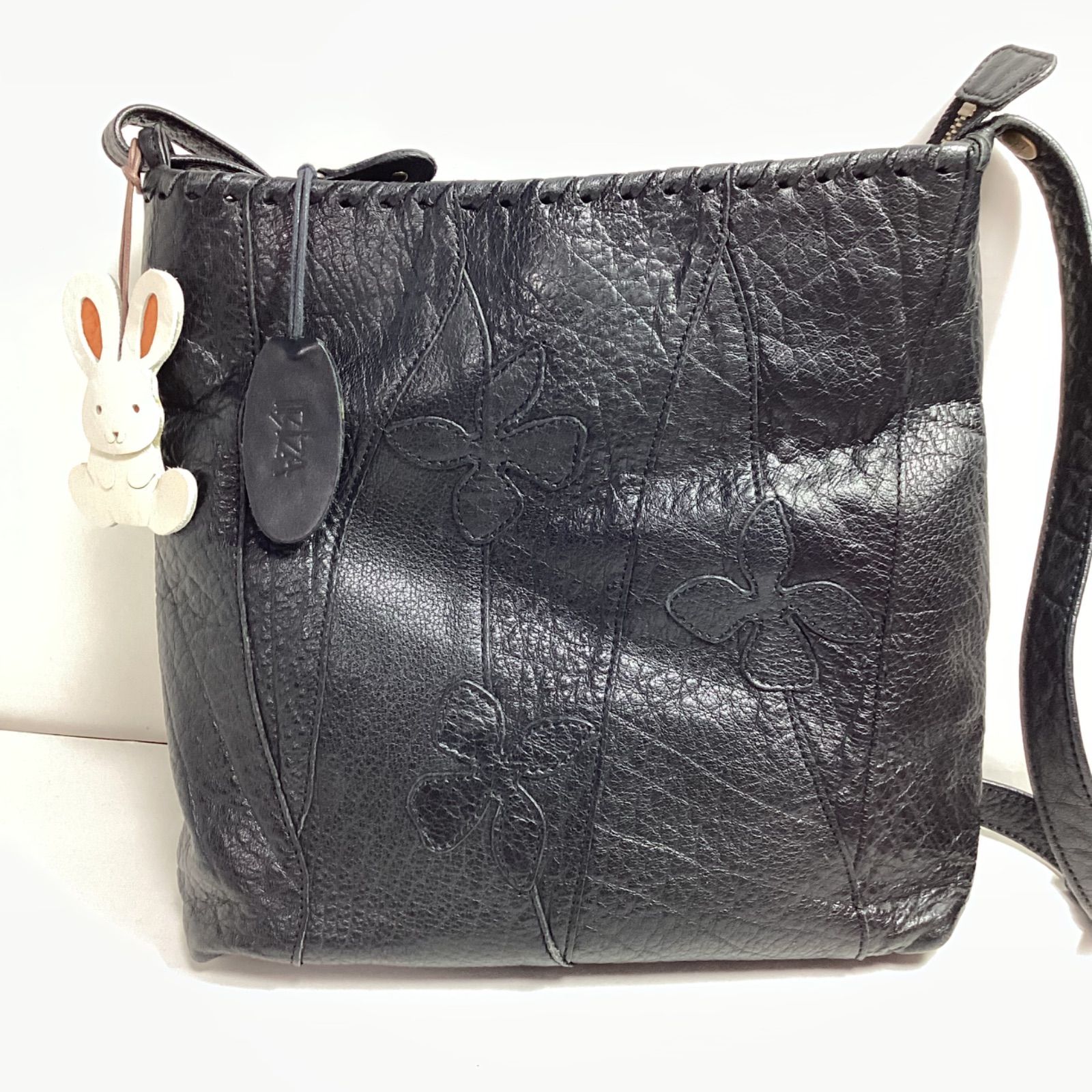 トートバッグ イビサ イビザ 本革 黒 超美品 IBIZA イビザ黒 本革 レザー