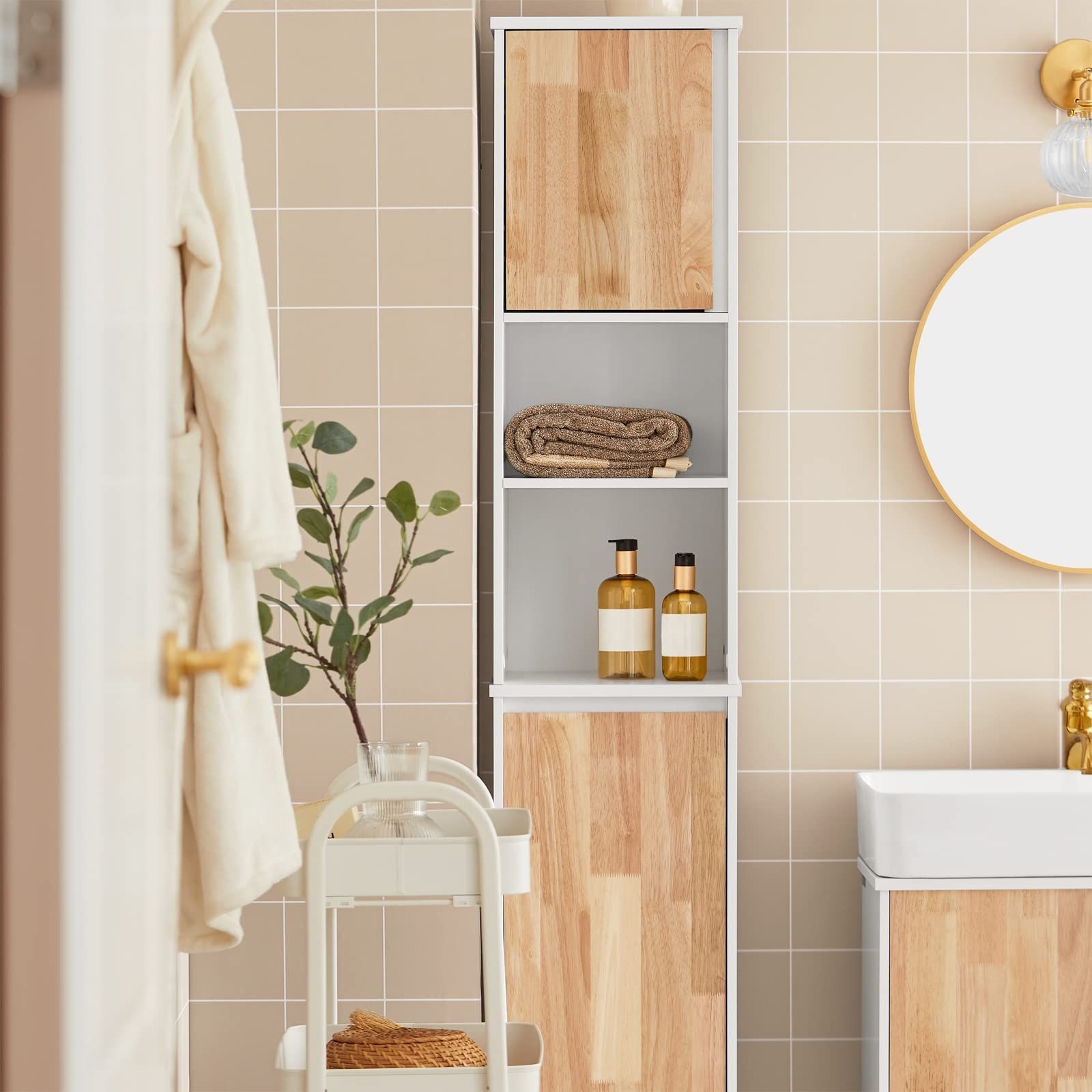 鏡面すきま収納 タオルストッカー ランドリー収納 洗面 収納 洗面収納