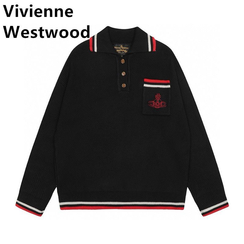 新品、ヴィヴィアンウエストウッド Vivienne Westwood レディース 上着  SWEATER オーブボタン長袖  ニット  セーター