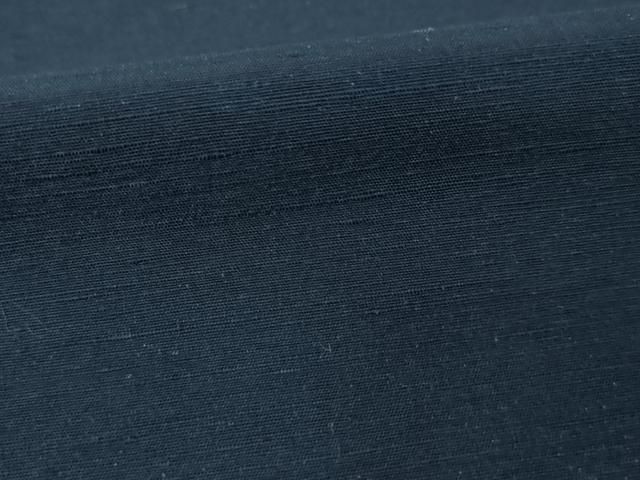 平和屋着物○男性 紬 アンサンブル 色無地 青褐色 正絹 逸品 未使用