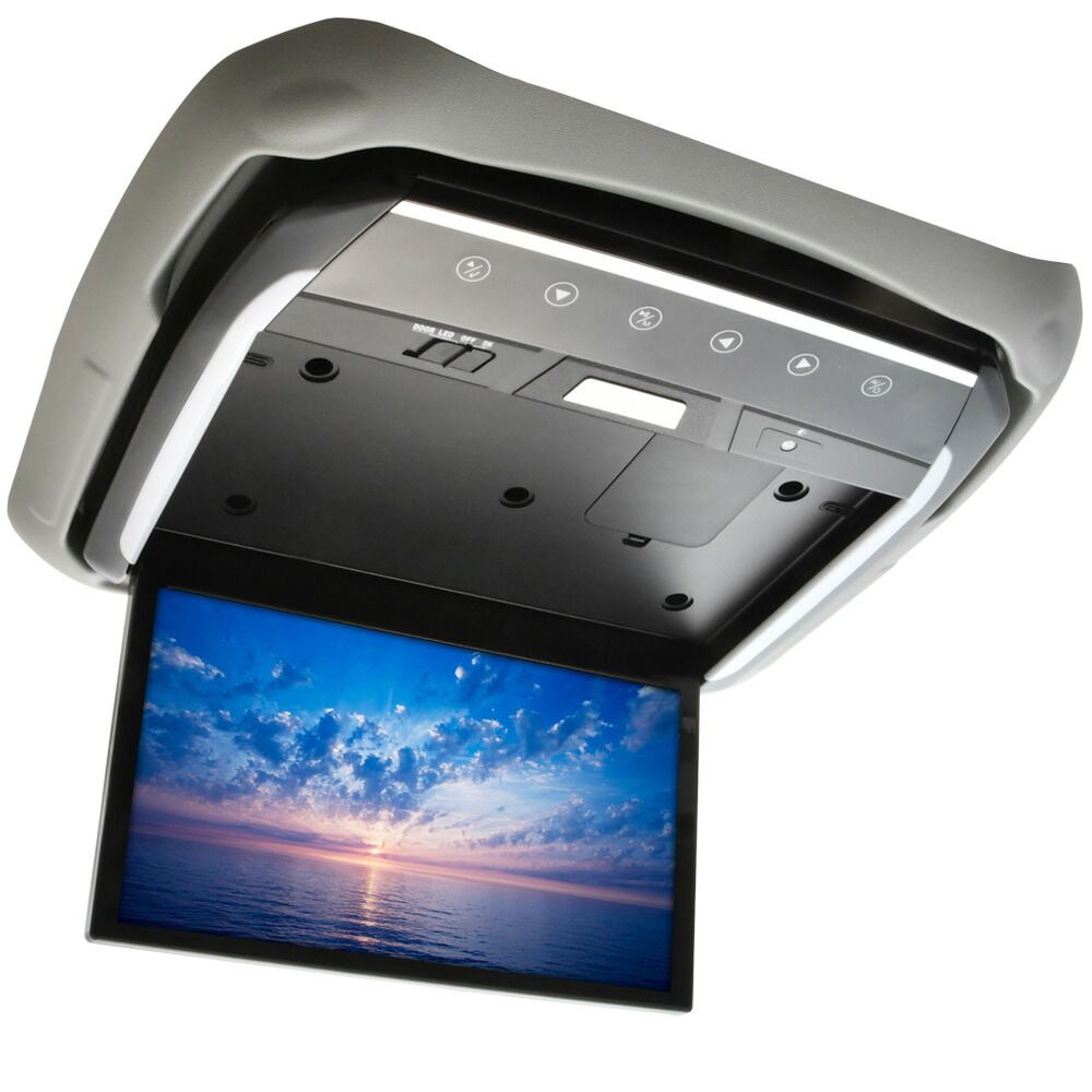 C28 セレナ サンルーフ無し車用 フリップダウンモニター ＋ 取付キット 化粧パネルグレー 13.3インチ 日本語説明書付