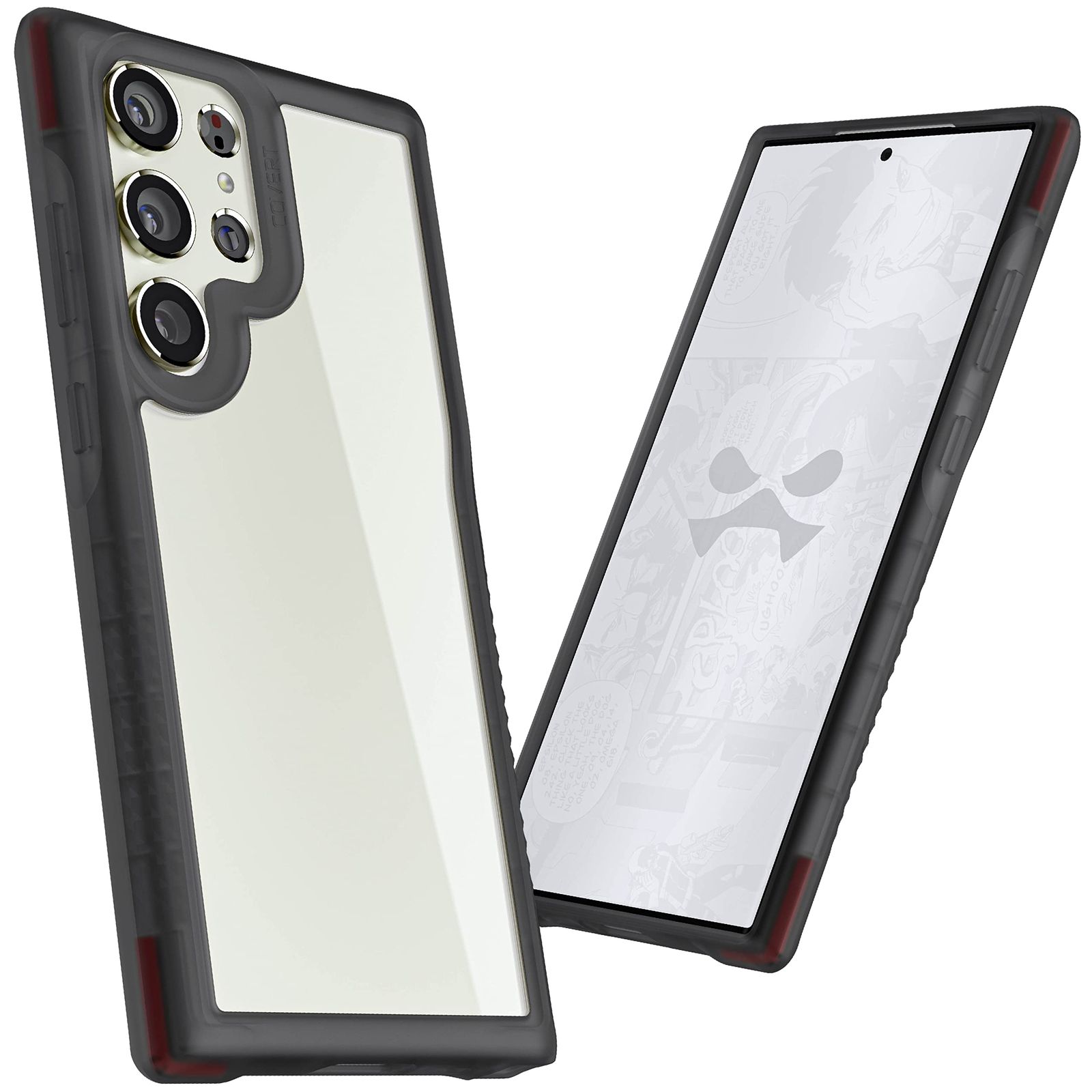 Ghostek COVERT Samsung Galaxy S23 Ultra ケース クリア Sペン スタイラス アクセス プレミアム耐衝撃デザイン ワイヤレス充電対応 衝撃吸収電話カバー 2023 S23 [スモーク] [Galaxy S23 Ultra]