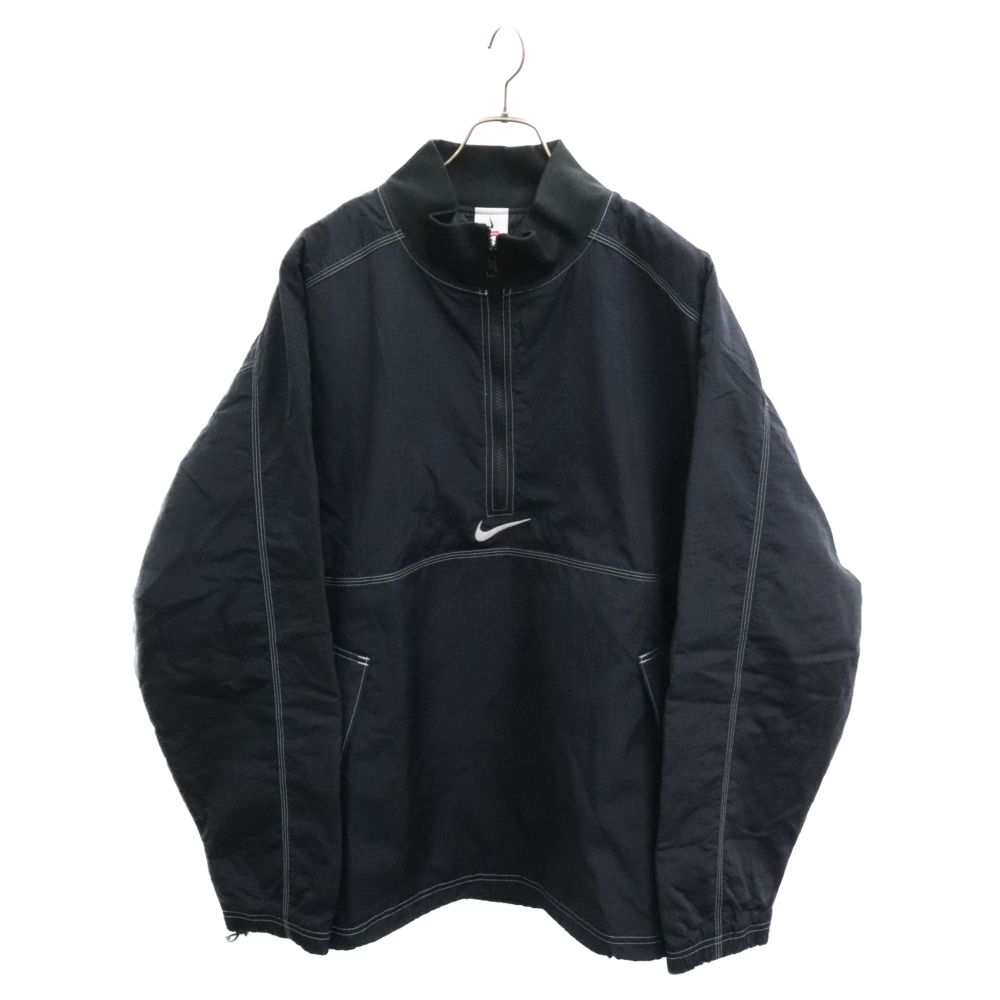 SUPREME (シュプリーム) 24SS ×NIKE Ripstop Pullover Black ×ナイキ リップストップ ハーフジップ プルオーバージャケット ブラック FQ0340-010