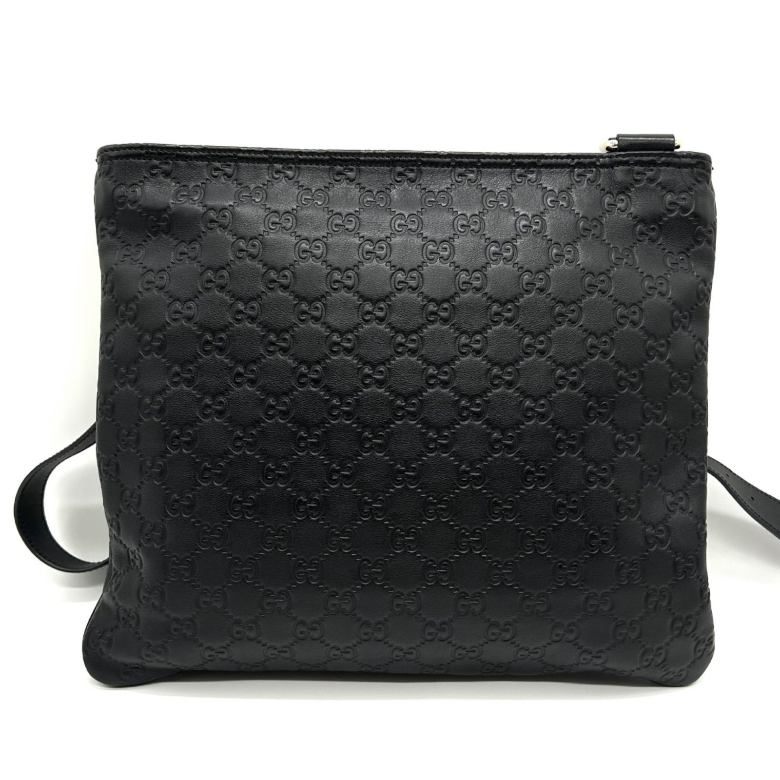 美品 GUCCI グッチ ショルダーバッグ グッチシマ レザー ブラック  