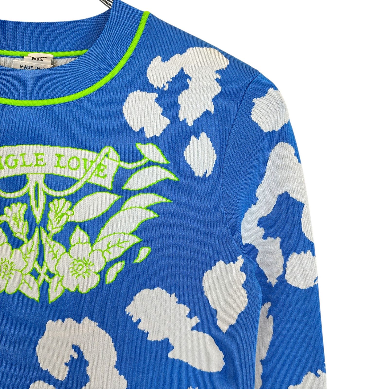 Hermes エルメス 22AW Jungle Love Fluo シルク混 長袖 ニット Hermes エルメス 22AW Jungle Love Fluo シルク混 長袖 ニット