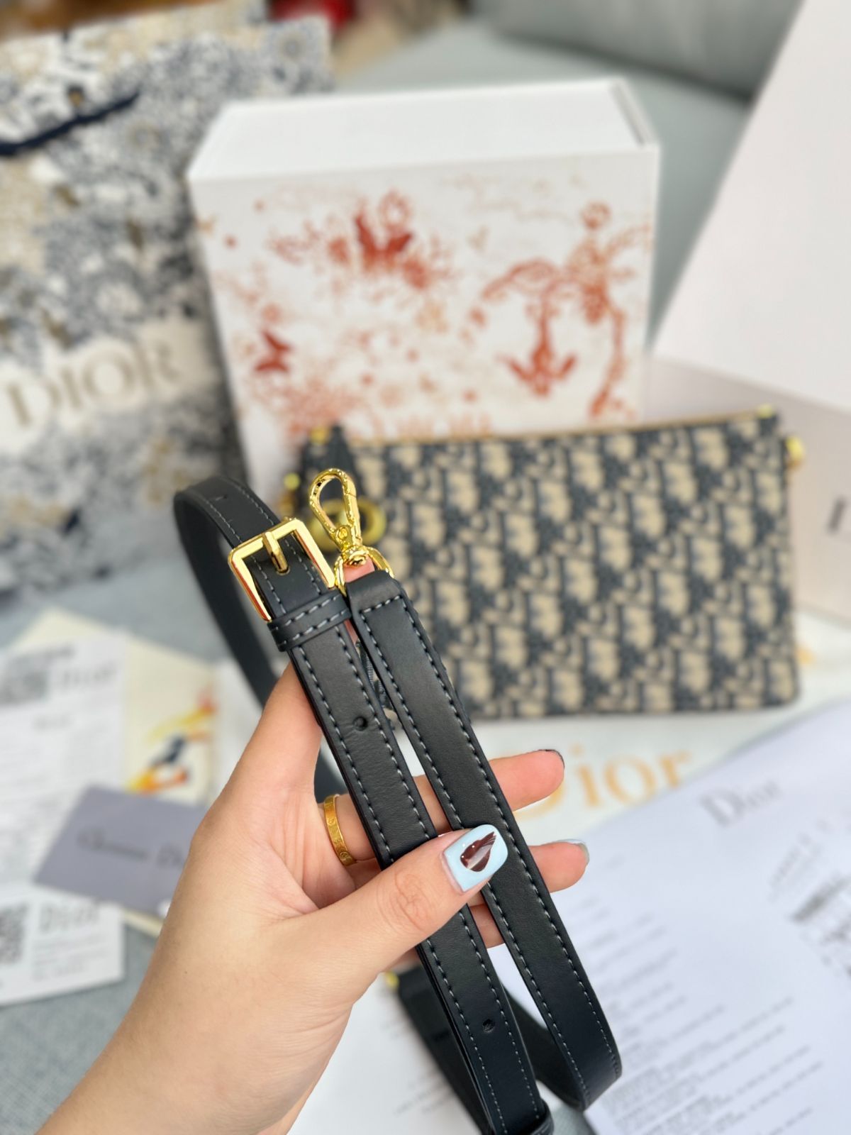 hi-tan  Dior ストーン付きリング 専用ボックス付 Christian Dior クリスチャンディオール スターチャーム付き