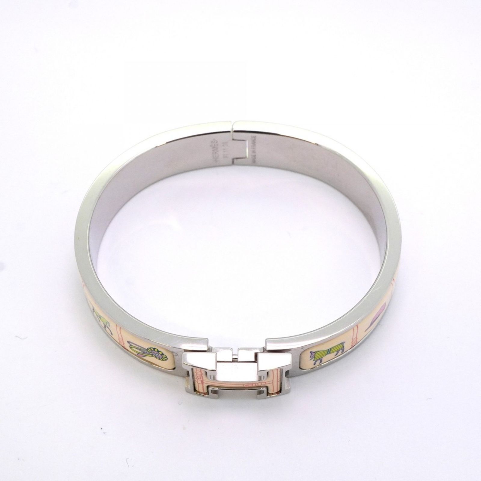 【美品】HERMES エルメス Hバングル クリッククラックPMメタリック HERMES エルメス バングル クリッククラックPM メタル エルメス(Hermes