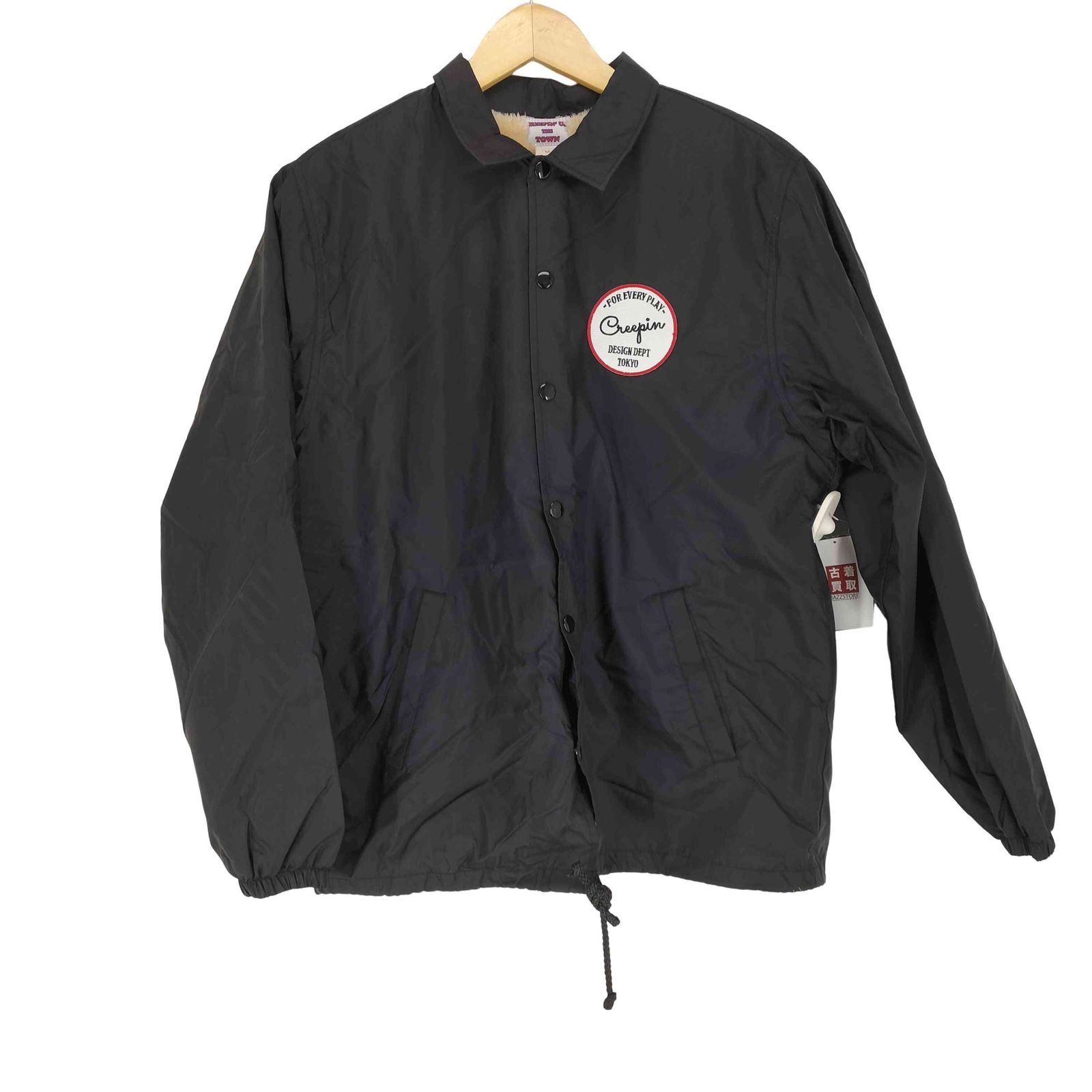 ユーズドフルギ USED古着 裏地ファーフロントワッペンコーチジャケット メンズ JPN：M 