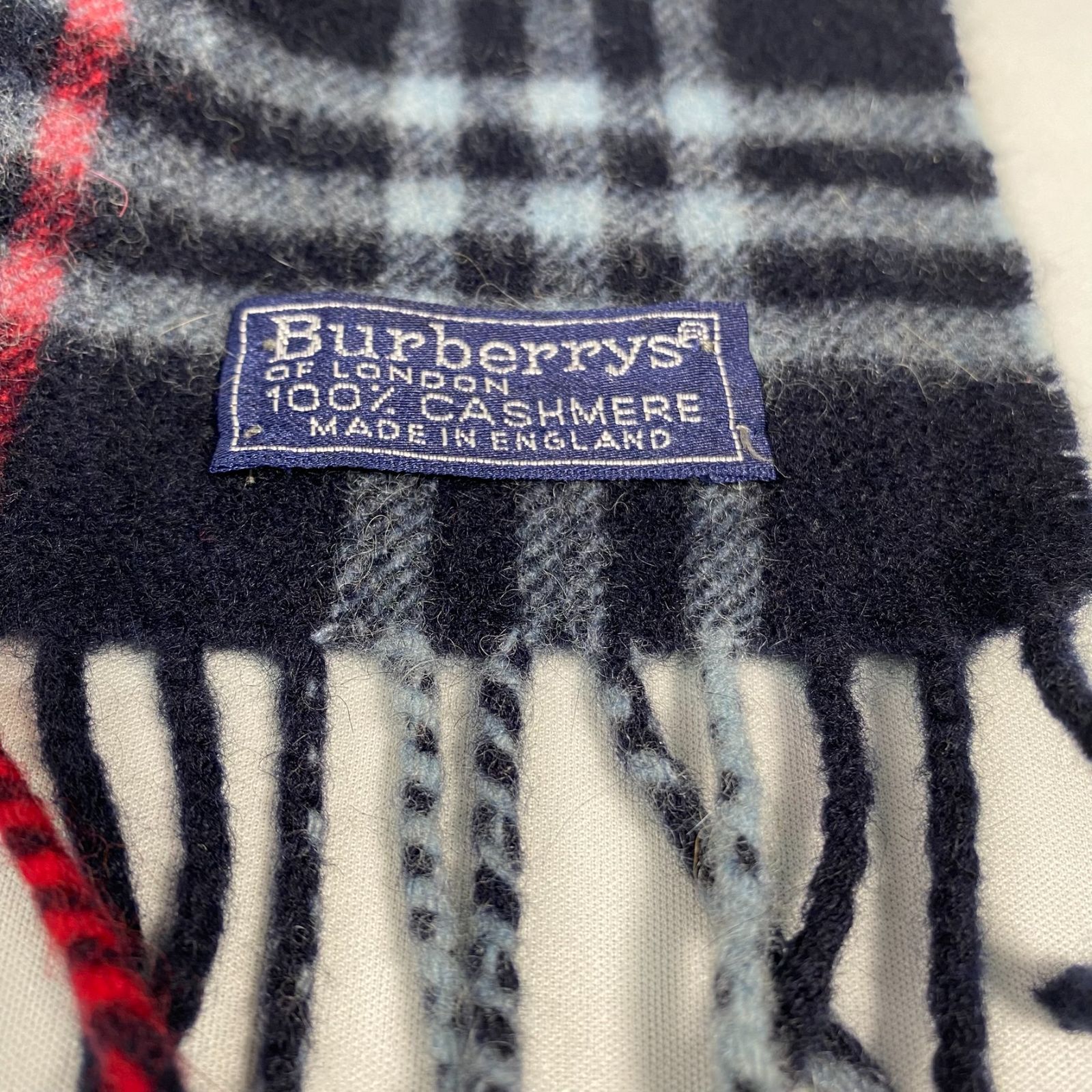 BURBERRYS バーバリーズ ラムウール マフラー ノバチェック ネイビー
