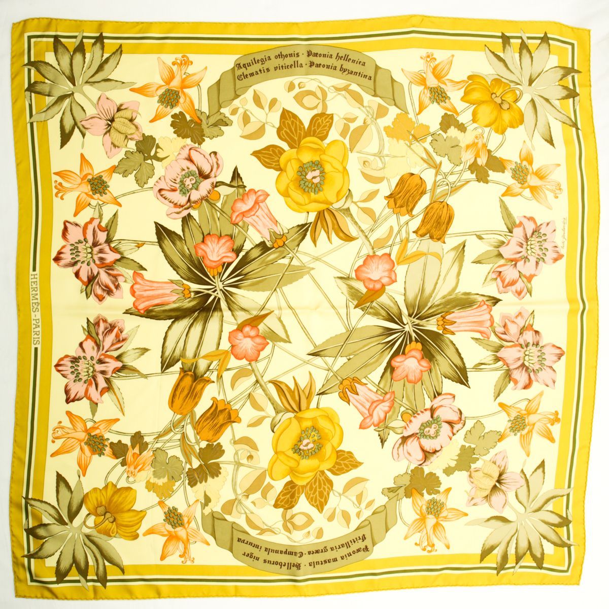 エルメス　カレ　90　 Fleurs d'Hellade スカーフ エルメス HERMES スカーフ カレ90 シルク Fleurs d'Hellade