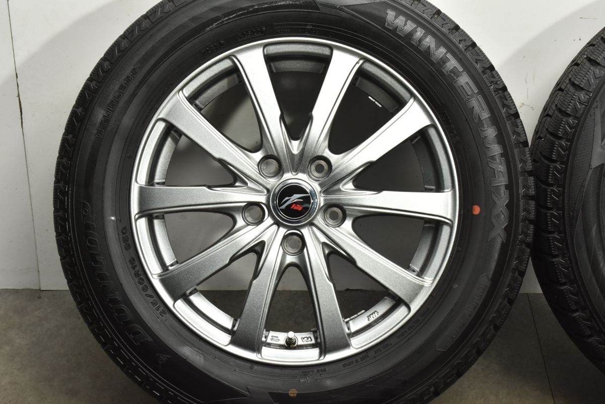 バリ溝 FANG 16in 6.5J 53 PCD114.3 ダンロップ ウィンターマックス WM02 215 60R16 CX-3 エスティマ オデッセイ ヴェゼル FFCRYSTALESIA_COM