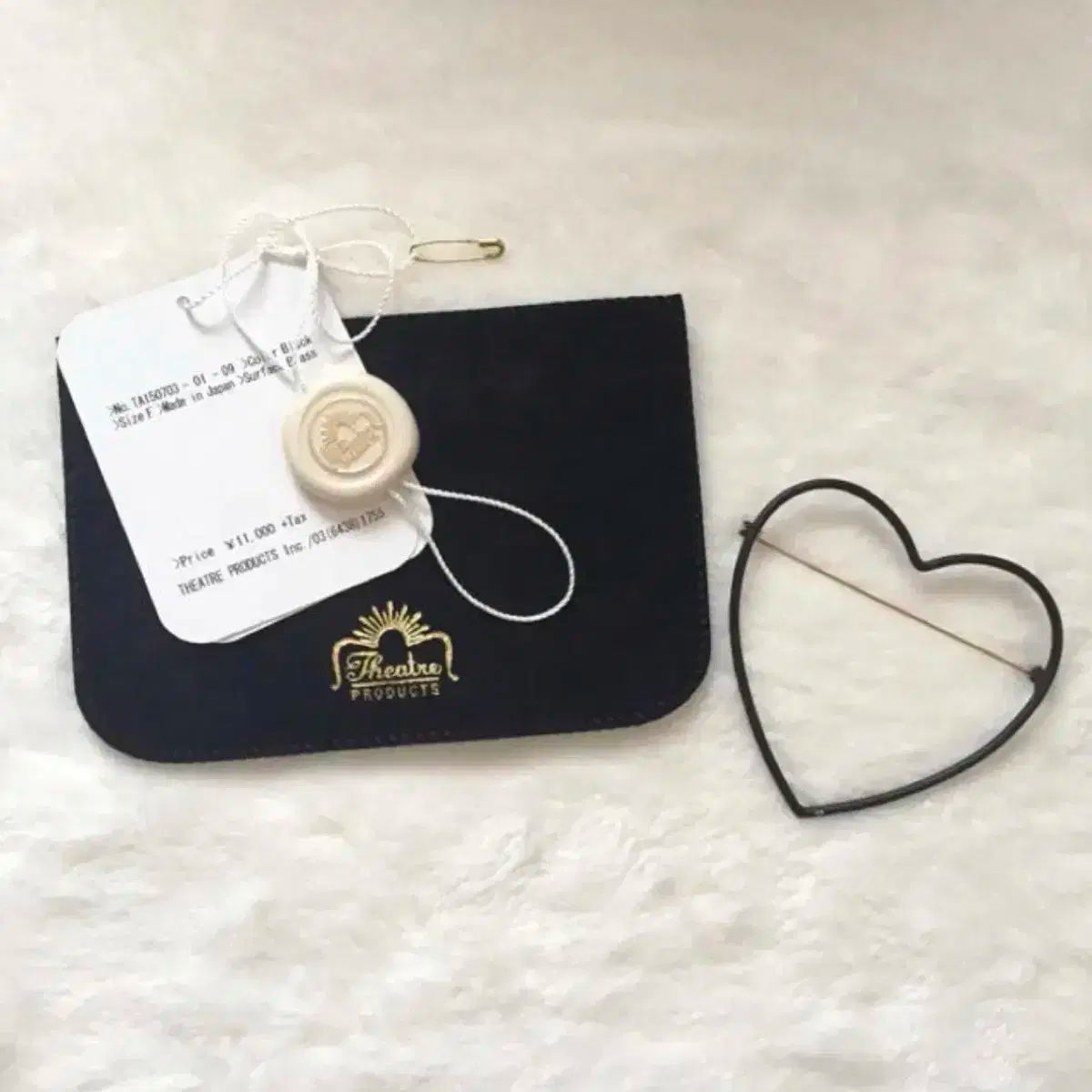 日本 THEATRE PRODUCTS シアタープロダクツ ハート ブローチ