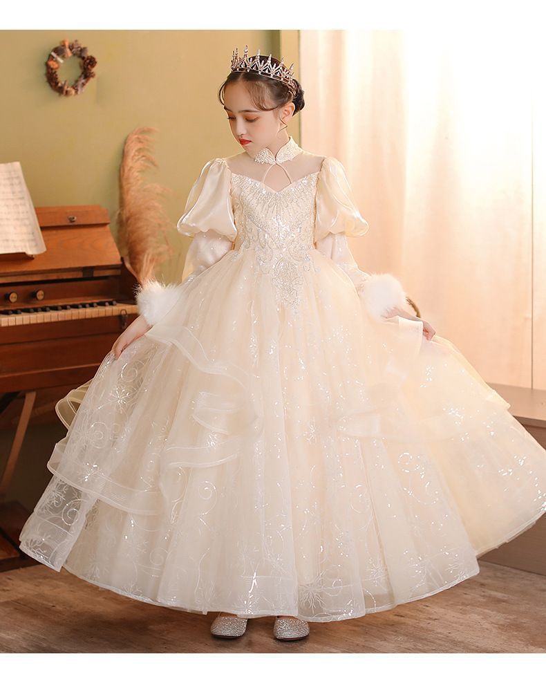 ロングドレス マフラー付き 秋冬 フォーマル 子供 ドレス 女の子 キッズ ピアノ 発表会 演奏会 ドレス フォーマルワンピース パーディー ドレス 上品 エレガント ジュニア xzdsvpl STEELWINDOWSANDDOORS_COM