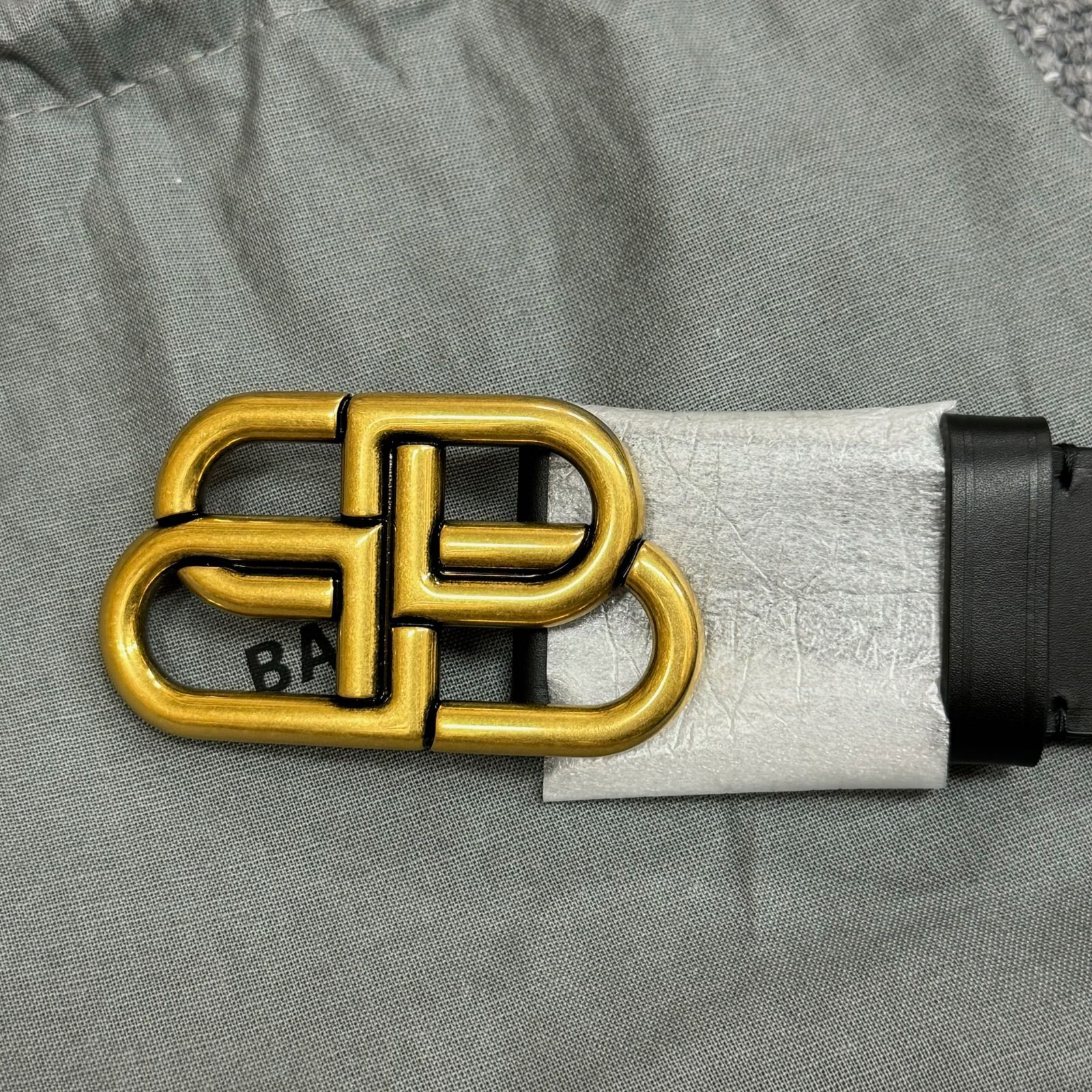 新品 BALENCIAGA BBバックルベルト バレンシアガ 570370・1000・O