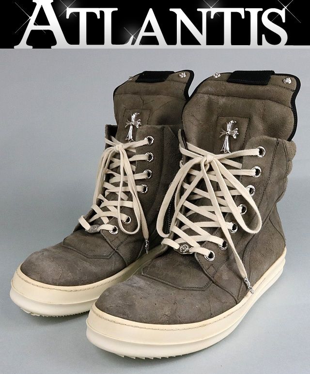 CHROME HEARTS 銀座店 クロムハーツ リックオウエンス ジオバスケット スニーカー メンズ SV925 size:44.5 グレー系 95811