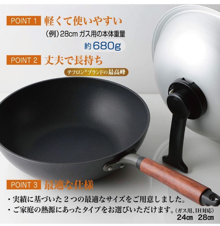 ウーウェンパンプラス(HOKUA) 蒸炒鍋28cm WP28の