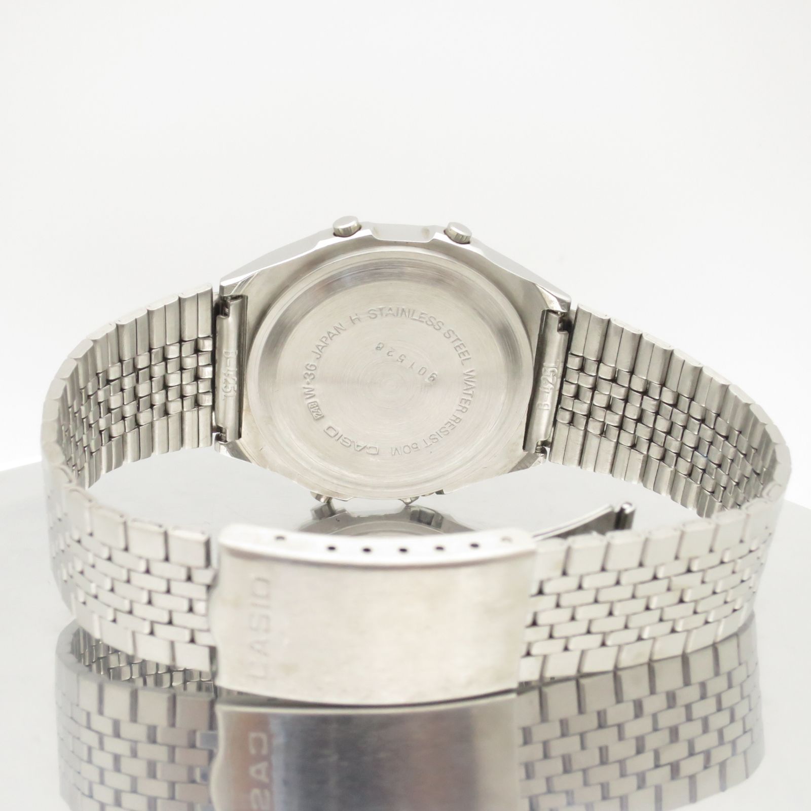 新品電池/美品】カジキ カシオ メンズ腕時計 W-36 シルバー ビジネス