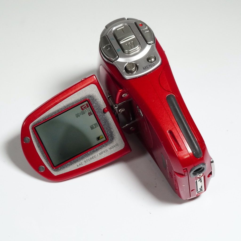 SANYO サンヨー Xacti DMX-C1 レッド ビデオカメラ 動作OK 1週間