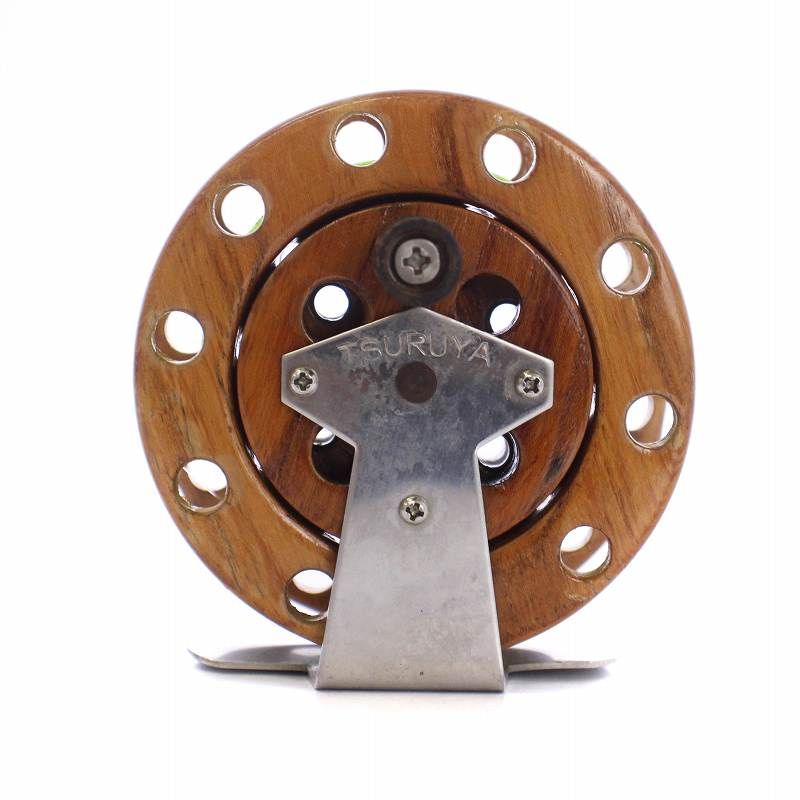 つるや釣具 太鼓リール タイコリール 木製 黒鯛 ヘチ チヌ 釣り ロゴ