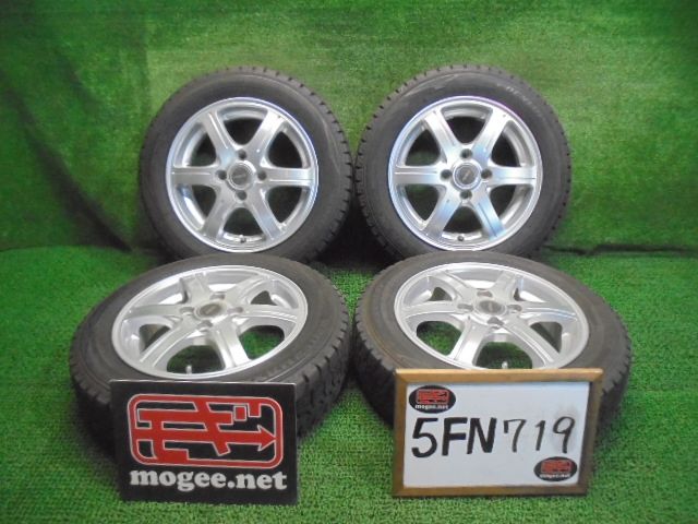 5FN719 C1 155 65R14 ダンロップ ウインターマックスWM02 スタッドレスタイヤ アルミホイール4本セット