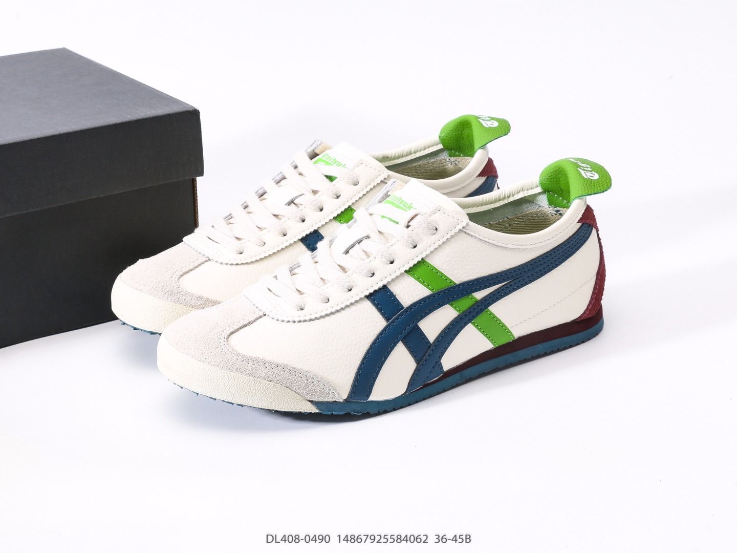 Onitsuka Tiger オニツカタイガー MEXICO 66 ローカット スニーカー 男女兼用 白 青 緑
