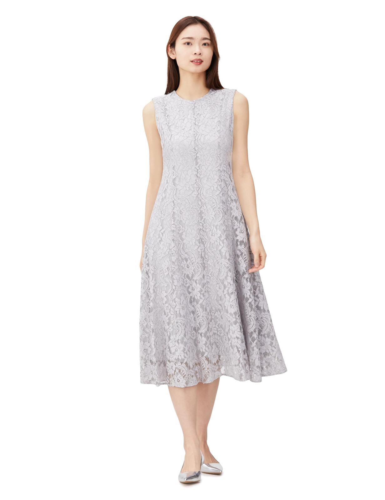 グレースコンチネンタル 2025 SS ﾚｰｽﾄﾞﾚｽ レディース 24 ｸﾞﾚｰ