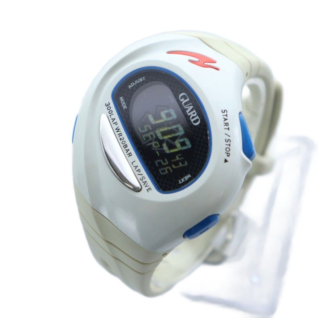 GUARD ガード soma スターオブライフ刻印 500 デザイン 腕時計 ウォッチ クォーツ カレンダー付き デジタル 白 ホワイト MQ GY