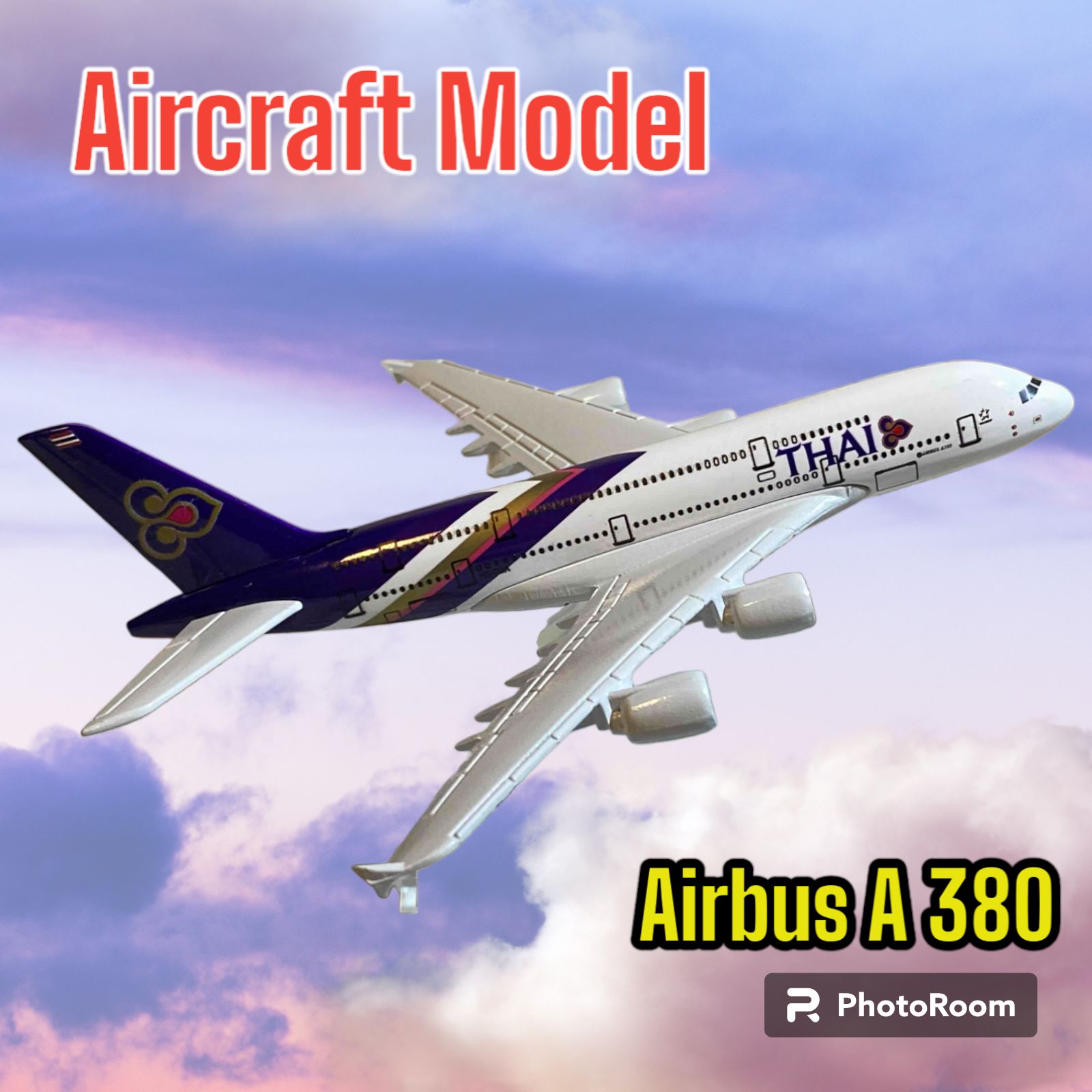 飛行機模型・新品】タイ航空 A380－800 全長14cm - メルカリ