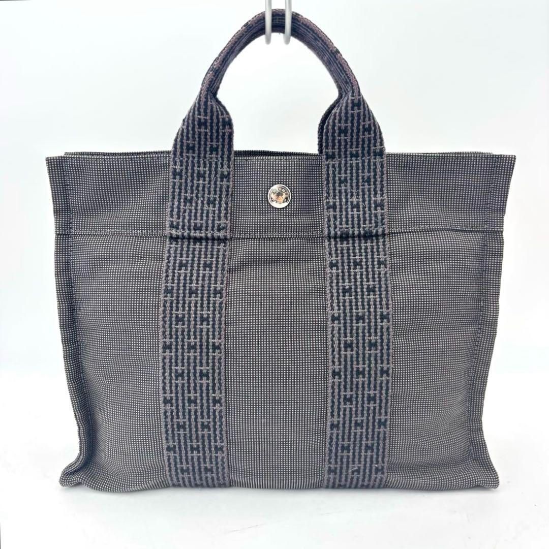 【良品】エルメス エールラインMM トートバッグ グレー カデナ有 楽天市場】エルメス HERMES エールライン トートバッグ MM